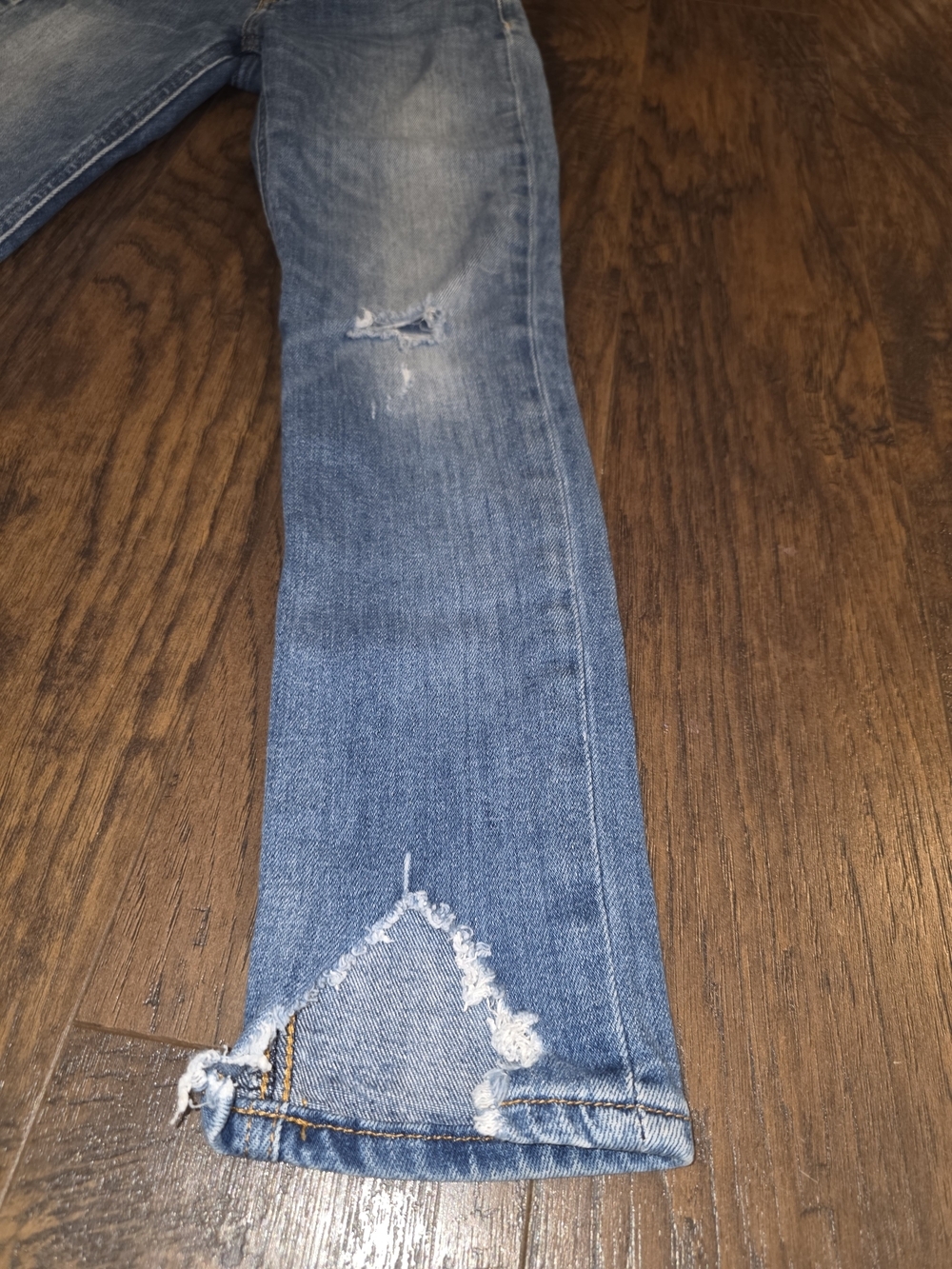 rag & bone Light Blue Distressed Skinny Jeans - Picture 2 of 5